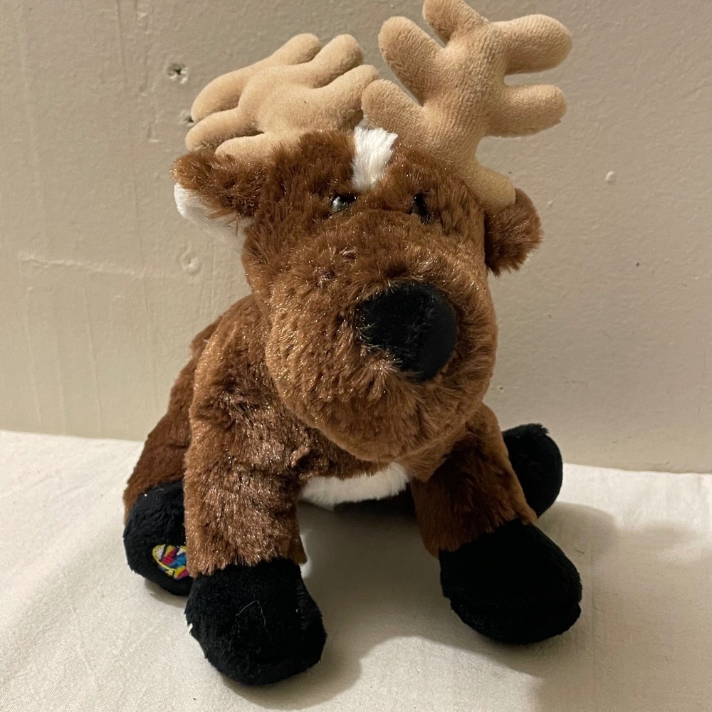 Ganz HM137 Reindeer Plush Stuffed Animal‎ Toy Christmas Holiday Kids